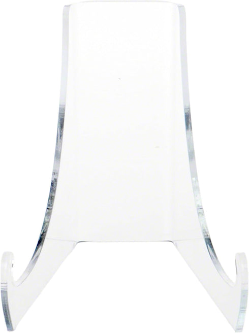 Plymor Clear Acrylic Flat Back Display Easel with Extra Deep Support Ledges, 3" H x 3.125" W x 4" D...