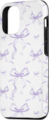 iPhone 14 Aesthetic Lilac Ribbons and Bows in Watercolor Case...