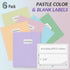 Sooez 6 Pack Pocket Folders with Labels, Heavy Duty Plastic File Folders with Pockets, Pastel Poly Folders for Documents Letter Size, Colored Scho...