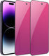 2 Pack Compatible with iPhone 15 Pro Privacy Screen Protector, Full Coverage Mirror Anti-Spy Anti Blue Electroplated Purple Gradient Colorful Temp...