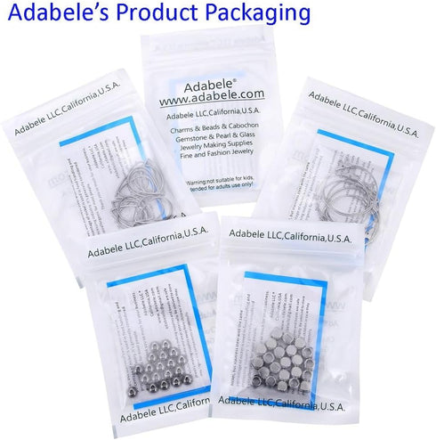 50pcs Adabele 304 Grade Surgical Stainless Steel Hypoallergenic Round Circle Beading Hoop Link Jewelry Findings 20mm Geometric Connector Open Back...