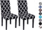 YIMEIS Dining Room Chair Covers Set of 2, Washable Kitchen Seat Protector, Removable Printed Stretchable Parsons Chair Slipcover for Room, Office,...