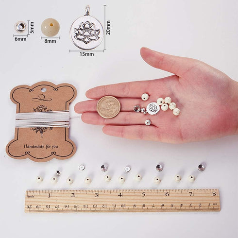 SUNNYCLUE 1 Bag DIY 108 Mala Prayer Beads Wrap Bracelets Necklace Making Kit Natural Amazonite Gemstone 8mm Jewelry Starter Kit, Elastic...