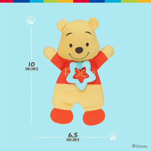 Disney Baby Winnie The Pooh Sensory Blanky with Crinkle and Teether Feet for Infant Baby Boys and Girls...