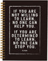 ZIG ZIGLAR Quote If You Are Not Willing To Learn Lined Hardcover College Ruled Spiral Notebook Journal for Work Notes Journaling 5.5×8.3 Inch,Moti...