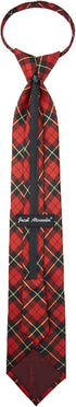 Jacob Alexander Men's Royal Tartans Plaid Zipper Neck Tie...