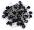 yueton 50pcs Black Plastic Head Baby Safety Pins Safety Locking Baby Cloth Diaper Nappy Pins...
