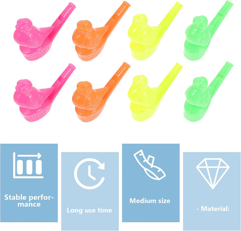 Toddmomy Plastic Whistle Plastic Bird Whistle 16Pcs Water Bird Whistle Water Warbler Whistle Party Whistles Musical Instrument Toy Noisemaker Toy ...