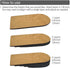 Adjustable Leg Length Discrepancy Heel Lifts Inserts Insoles - Pack of 2 (5 Layer Brown Large)...