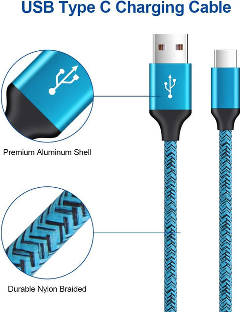 Wall Charger Plug 3 Pack, Type C Charger Cable 3 Pack 6FT Compatible for Motorola Moto G Fast/G Power/G Stylus/G Pro/G Play, Edge 5G UW/One 5G UW ...