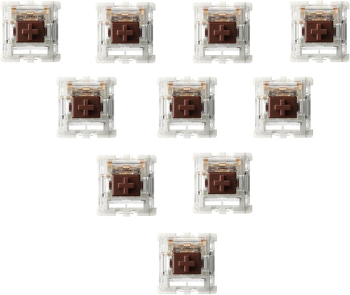 GATERON G Pro Brown Keyboard Switches Tactile 3Pin Pre-lubed for Gaming Mechanical Keyboard (Pro Brown, 70 Pcs)...