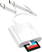 SD Card Reader for iPhone Camera, Dual Connector Lightning/USB C Memory Card Reader Support SD/TF Card, High Speed to SD Card Adapter Compatible w...