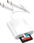 SD Card Reader for iPhone Camera, Dual Connector Lightning/USB C Memory Card Reader Support SD/TF Card, High Speed to SD Card Adapter Compatible w...