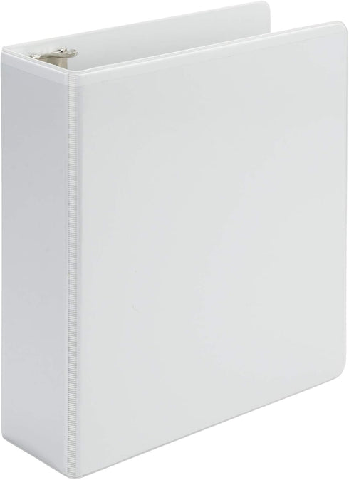 Samsill Economy 2 Inch Mini 3 Ring Binder, Made in The USA, Round Ring Binder, Non-Stick Customizable Cover, White...