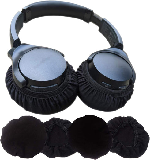 Honbay 2Pairs Stretchable and Washable Headphone Covers Earcup Protectors Headset Earpad Cloth Cover for Gym Training Aviation Racing Gaming Heads...