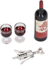 Dollhouse Miniature Wine Bottles,Doll House Red Wine Set 1/12 Simulation Red Wine Bottles Red Wine Glass Bottle Opener Mini Doll House Decoration...