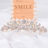 Bridal Rhinestone Crystal Tiara Crown for Women Flower Girls Wedding Prom Birthday Pegeant Veil Tiaras Headband, Rose Gold...