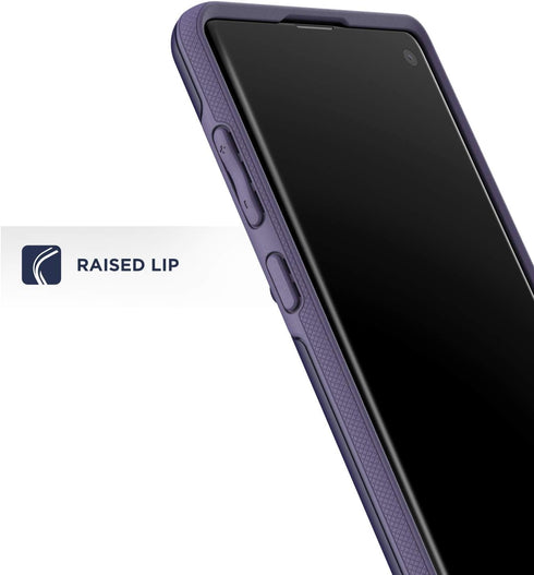 ENCASED Galaxy S10 Wallet Case (2019 Phantom) Ultra Protective Cover with Card Holder Slot (3 Credit Cards Capacity) for Samsung Galaxy S10 - Purp...