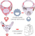 Baby Bandana Drool Bibs 6-Pack and Teething Toys 6-Pack Made with 100% Organic Cotton, Absorbent and Soft Unisex...