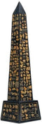 SUMMIT COLLECTION Black Egyptian Obelisk with Gold Hieroglyphs Collectible Figurine...