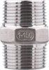 Hex Nipple 1 Inch Male NPT - DERPIPE Stainless Steel 304 Threaded Pipe Fitting for Brew Kit, Home Piping Application(Pack of 2)...
