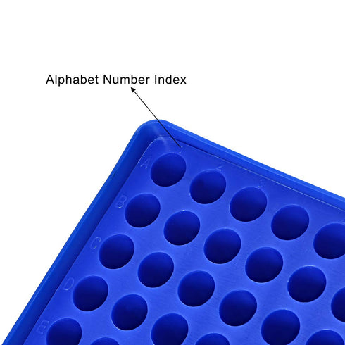 uxcell Centrifuge Tube Rack Storage Box 96-Well Polypropylene Holder for 1.5ml Microcentrifuge Tubes, Vials, Samples 11.5mm Hole Dia...