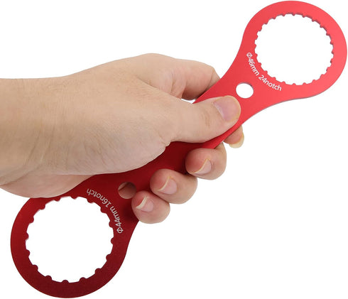 Bottom Bracket Wrench, BB Wrench Bottom Bracket Tool 44mm 46mm 16 24 Notch BB Installation Remover Tool(red)...