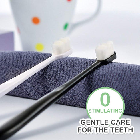 EasyHonor Extra Toothbrush for Sensitive Gums, Micro Fur Manual Toothbrush with 20000 Soft Floss Bristle for Pregnant Women, Elderly, Braces and G...