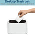 SUBEKYU 0.4 Gal Mini Countertop Trash Can, Small Desktop Garbage Can for Office, Tiny Wastebasket, Plastic, White...