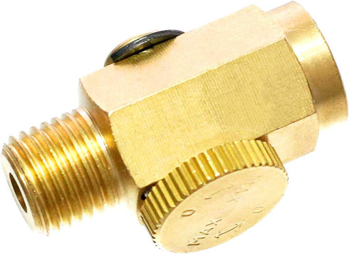 Quickun Pneumatic Brass In-Line Air Flow Regulator Valve, 1/4" NPT Male & Female, Air Pressure Compressor Tool...