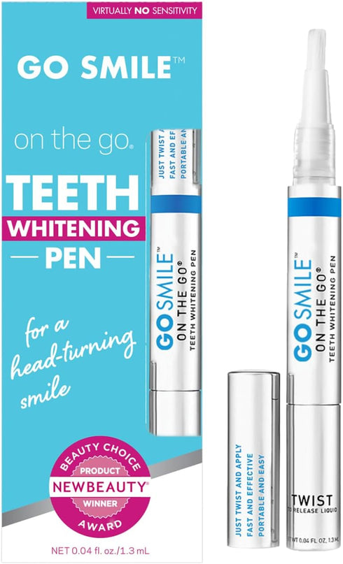 GO SMILE On The Go Teeth Whitening Pen, Teeth Whitener & Stain Remover Self Care Gifts for Women & Men - Whitening Strips Alternative - Travel Siz...