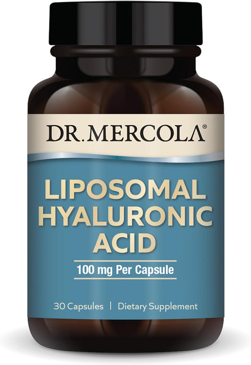 Dr. Mercola Liposomal Hyaluronic Acid, 30 Servings (30 Capsules), 100 mg Per Capsule, Dietary Supplement, Promotes Skin Appearance, Non-GMO...