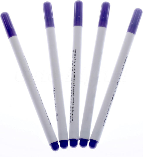 12 PACK Disappearing Ink Marking Pen, Air Water Erasable Pen/ Fabric Marker/ Temporary Marking/ Auto-Vanishing Pen for Cloth (Purple)...