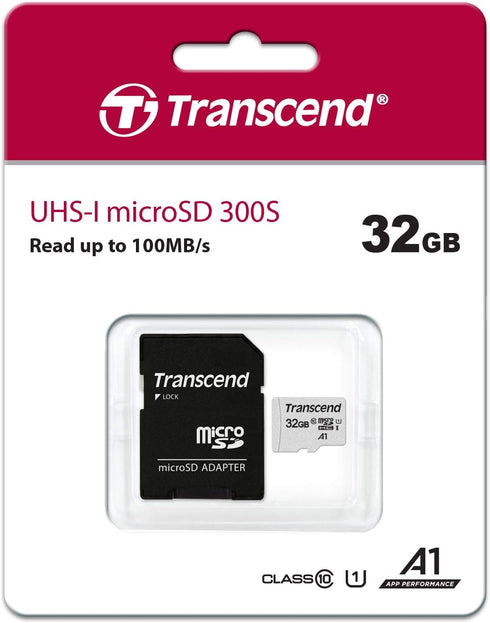 Transcend 32GB microSDHC UHS-I Class 10 U1 Memory Card with Adapter...