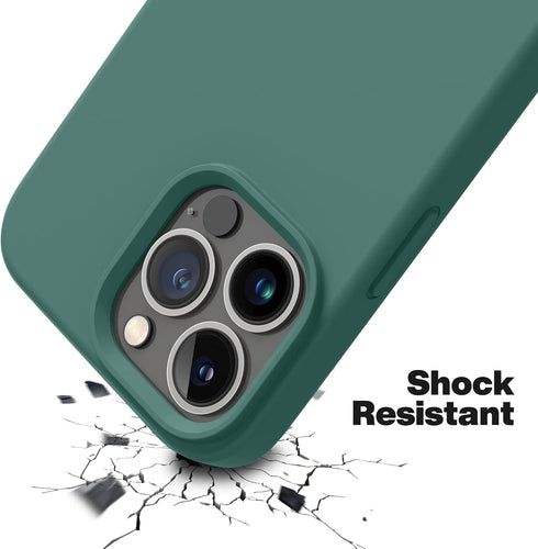 OTOFLY Designed for iPhone 13 Pro Max Case, Silicone Shockproof Slim Thin Phone Case for iPhone 13 ProMax Case 6.7 inch (Midnight Green)...