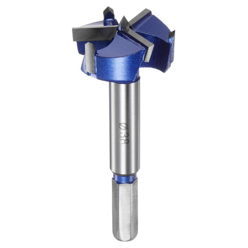 Forstner Drill Bit 38mm (1-1/2") Tungsten Carbide 3 Flutes Boring Forstner Bit for Hinge Wood Hole Drilling Woodworking...