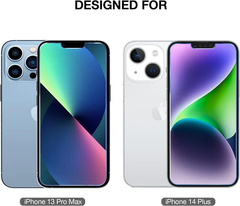 Tempered Glass Screen Protector for iPhone 14 Plus and iPhone 13 Pro Max (3 Pack) -- Toughened Glass Protective Cover for 6.7-inch Apple iPhones -...