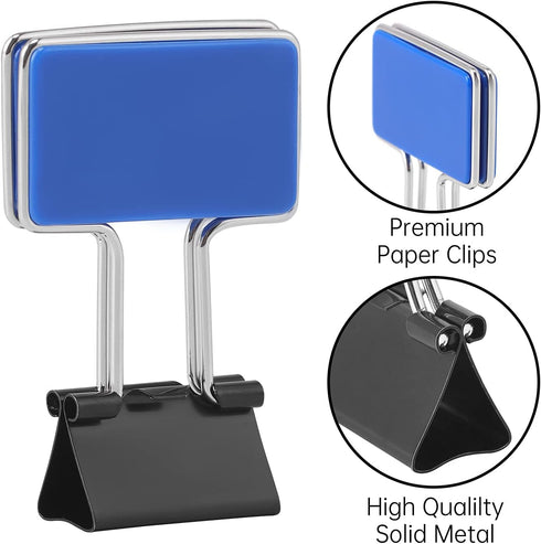 Retangle Medium Paper Clips?Binder Clips, Easy Grip, Assorted Color, Office Supplies?8 Pcs/Set...