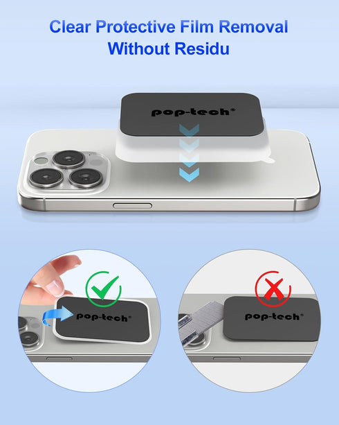 Metal Plate for Phone Magnet, 10 Pack Replacement Magnet Disc Magic Mount Sheet with Adhesive Backing for Magnetic Car Holder Cradle Stand (Dashbo...