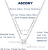 ASCOMY Dainty CZ Diamond Solitaire Pendant Necklaces for Women 14K Gold Plated Single Round Cubic Zirconia Square Simulated Diamond Choker Necklac...