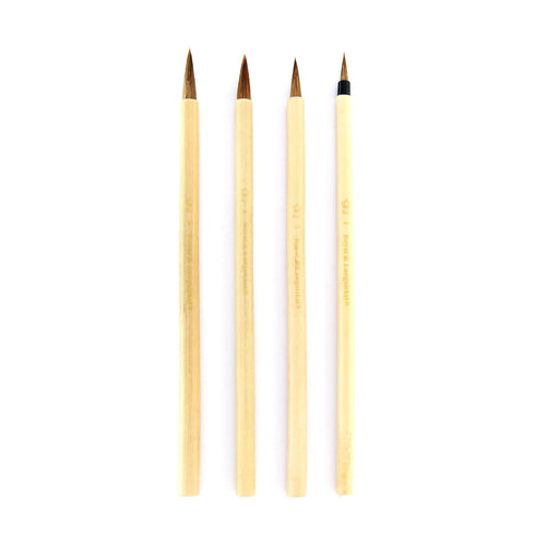 Royal & Langnickel RSET-9149 Royal Zip N' Close Brown Bamboo 4-Piece Brush Set, 10.5 x 2.9 x 0.5...