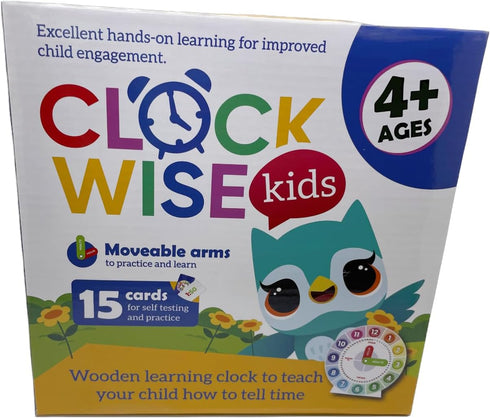 Interactive Educational Teaching Clock - Learn Time Easily, Durable Design for Kids with moveable arms, Engaging Hands-On Learning Tool, Perfect f...