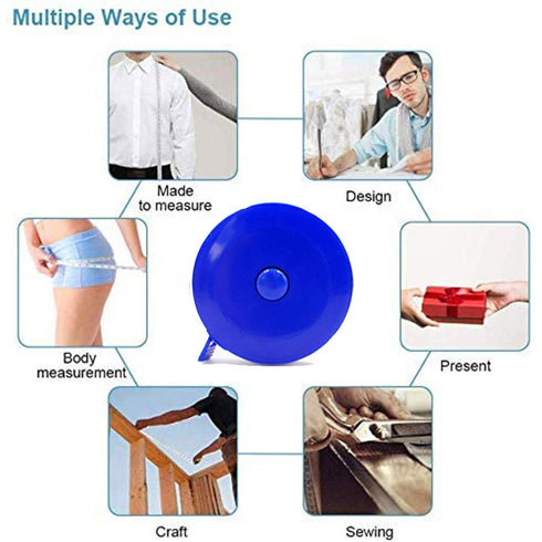 Retractable Double Scale Soft Tape Measure, 60"150CM 60inch Dual Sided Flexible Ruler Measuring Tape, Weight Loss Medical Body Sewing Tailor Dress...
