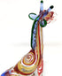 Giraffe Miniature Figurine - Hand Blown Glass Animal Sculpture - Tiny Collectible Art Gift for Wildlife Lovers Home Décor (3.5" Multi-Red)...