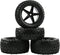 4pcs RC Buggy Tires 12mm Hex Wheels and Tires for 1/10 Scale Buggy RC Off Road Vehicle Tyres with Locking Nuts Washers and Wrench Spare Parts Repl...