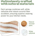12PCS Natural Kitchen Sponges - Biodegradable Non-Scratch Cellulose and Coconut Fiber Sponge - Pack of 12 Compostable Sustainable and Durable Spon...