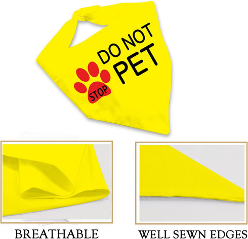 JXGZSO 1 Piece Stop Dot Not Pet/Stop No Touch No Talk/Stop Do Not Distract Dog Bandana (DO NOT PET Y D)...