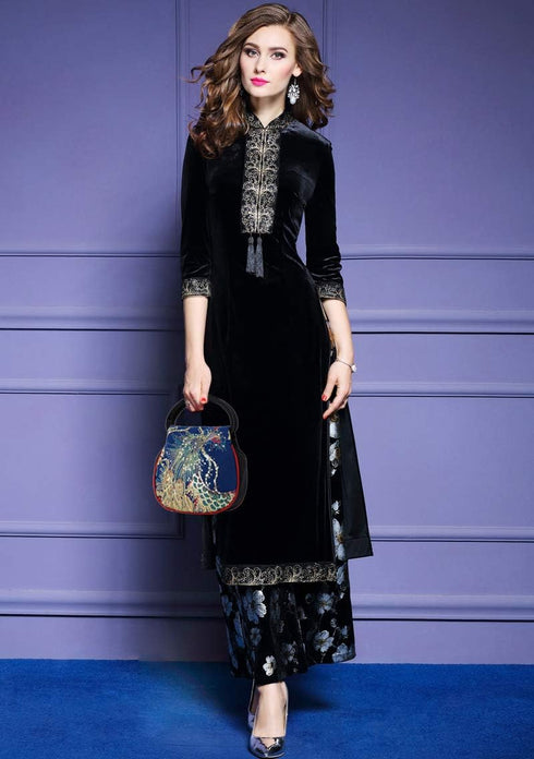 Women Mini Peacock Embroidery Handbag - Ethnic Retro Canvas Party Purse...