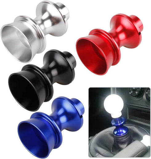 Manual Car Gear Shift Knob Adapter,Shift Knob Boot Retainer Adapter Aluminum Alloy Gear Shift Knob Retainer Fit for SubaruBRZD,FT86 GT86,Black...