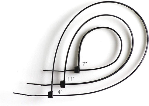 THE CIMPLE CO 14 Inch Black Nylon Zip Ties (Wire, Cable Ties) - Strong - Indoor and Outdoor Rated - No Tools Needed - 100 Pack...